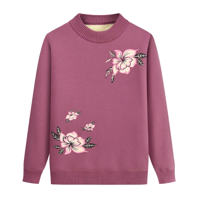 Damen-Cardigan – Rosen des Winters
