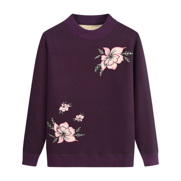 Damen-Cardigan – Rosen des Winters