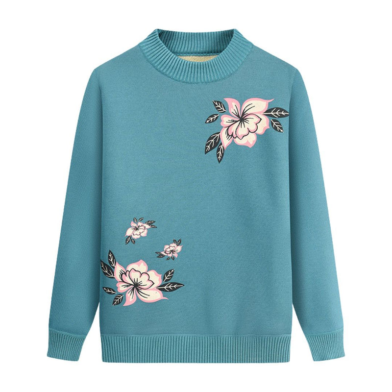 Damen-Cardigan – Rosen des Winters