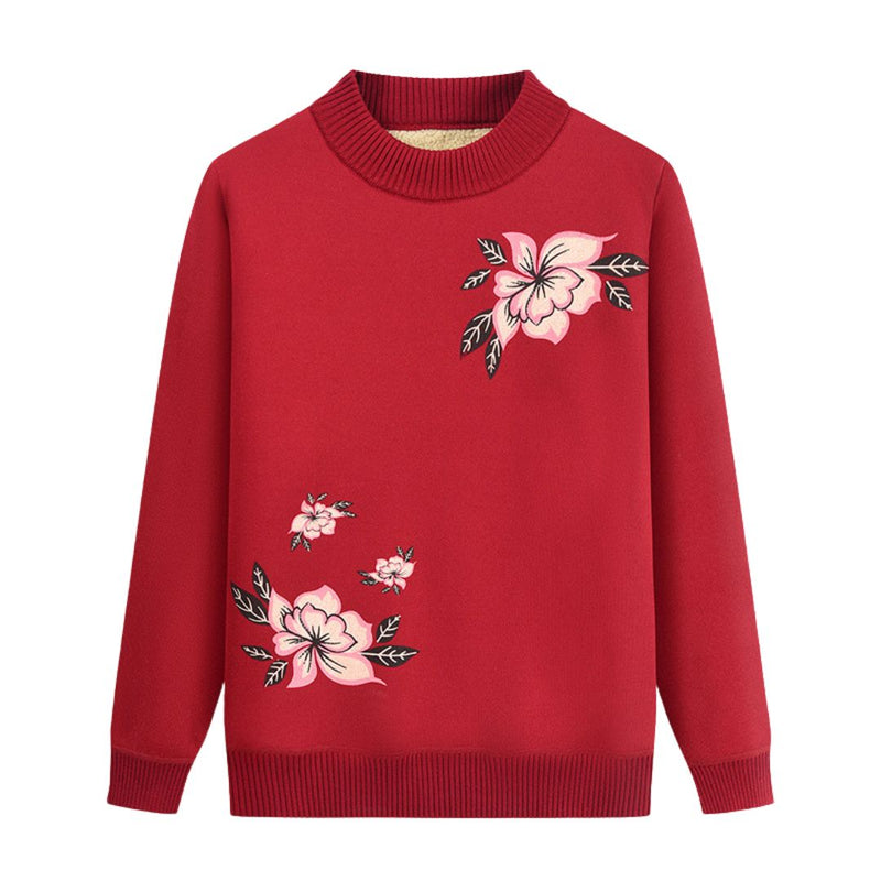 Damen-Cardigan – Rosen des Winters